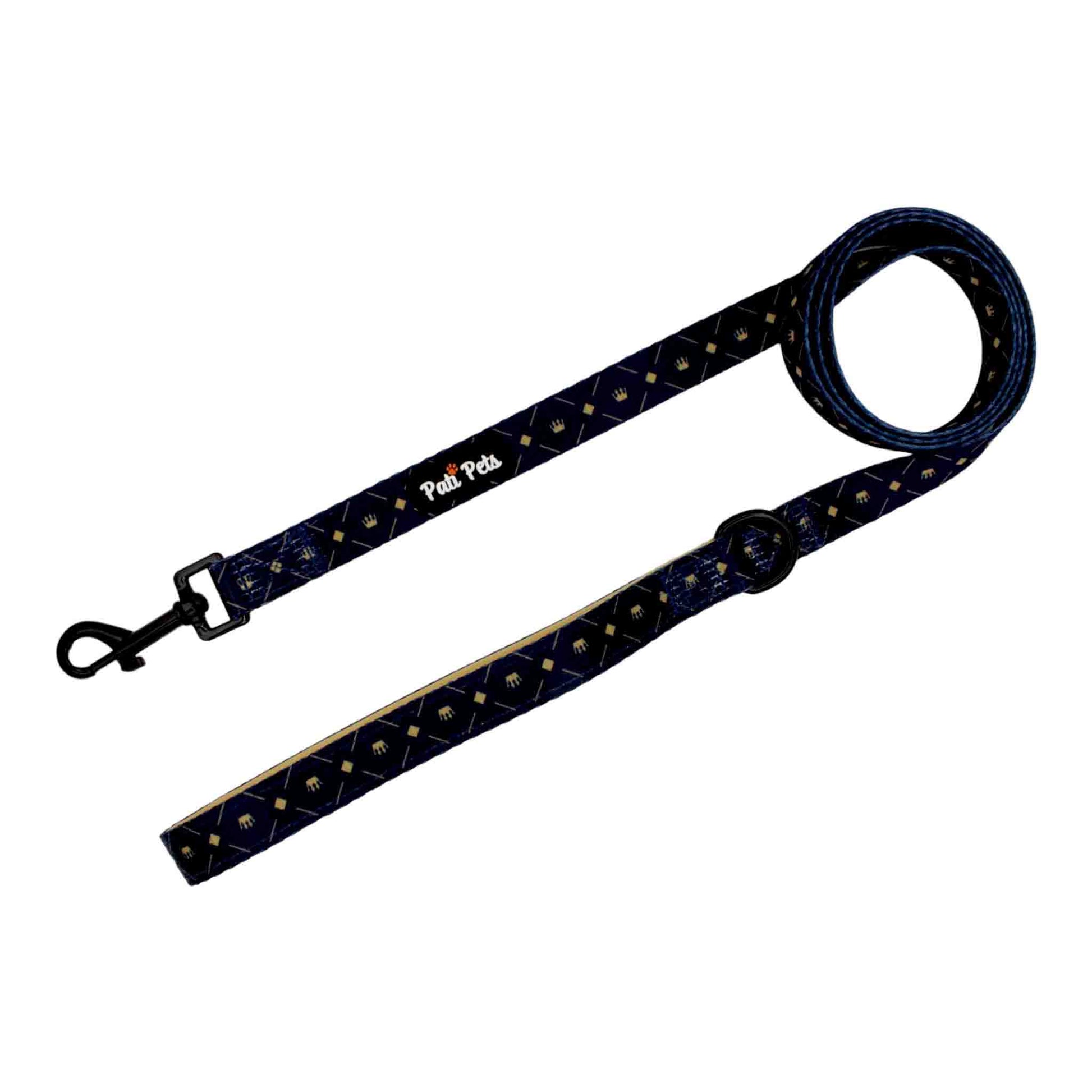 Stylish dog leads for walking in Australia - crowns and diamonds