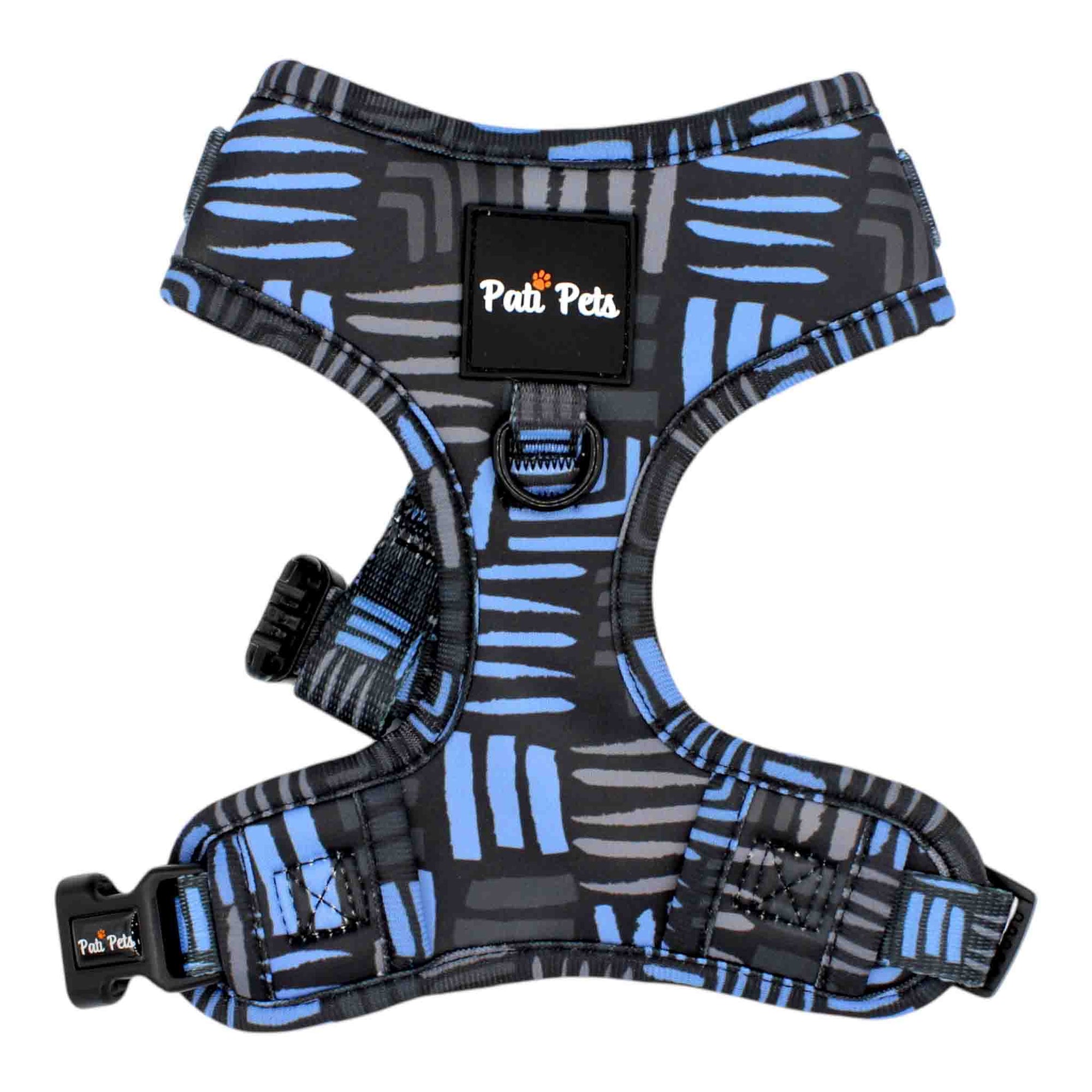 High-quality dog harnesses for comfort and safety blue and grey